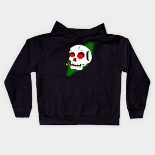 Smoking Skull Kids Hoodie